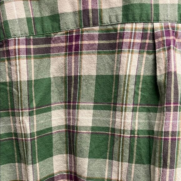 Coldwater Creek Green and Purple Checkered Shirt - Picture 5 of 5